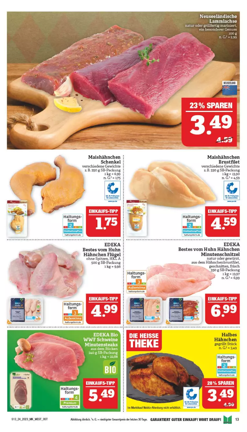 Aktueller Prospekt Marktkauf - Prospekt - von 11.06 bis 17.06.2023 - strona 13 - produkty: bett, bio, brustfilet, deka, eis, filet, gewürz, grill, hähnchenbrust, hähnchenbrustfilet, henkel, mais, minutenschnitzel, minutensteaks, natur, nuss, reis, rel, schenkel, schnitten, schnitzel, steak, steaks, Ti, ZTE