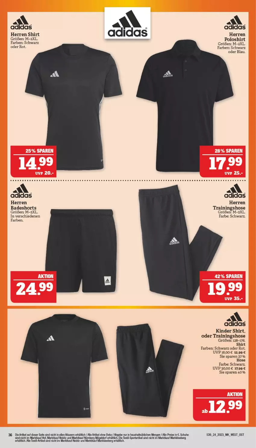 Aktueller Prospekt Marktkauf - Prospekt - von 11.06 bis 17.06.2023 - strona 36 - produkty: Bad, badeshorts, eis, elle, herren badeshort, hose, Kinder, poloshirt, reis, schuhe, shirt, shorts, Sport, tee, teller, Ti, Trainingshose