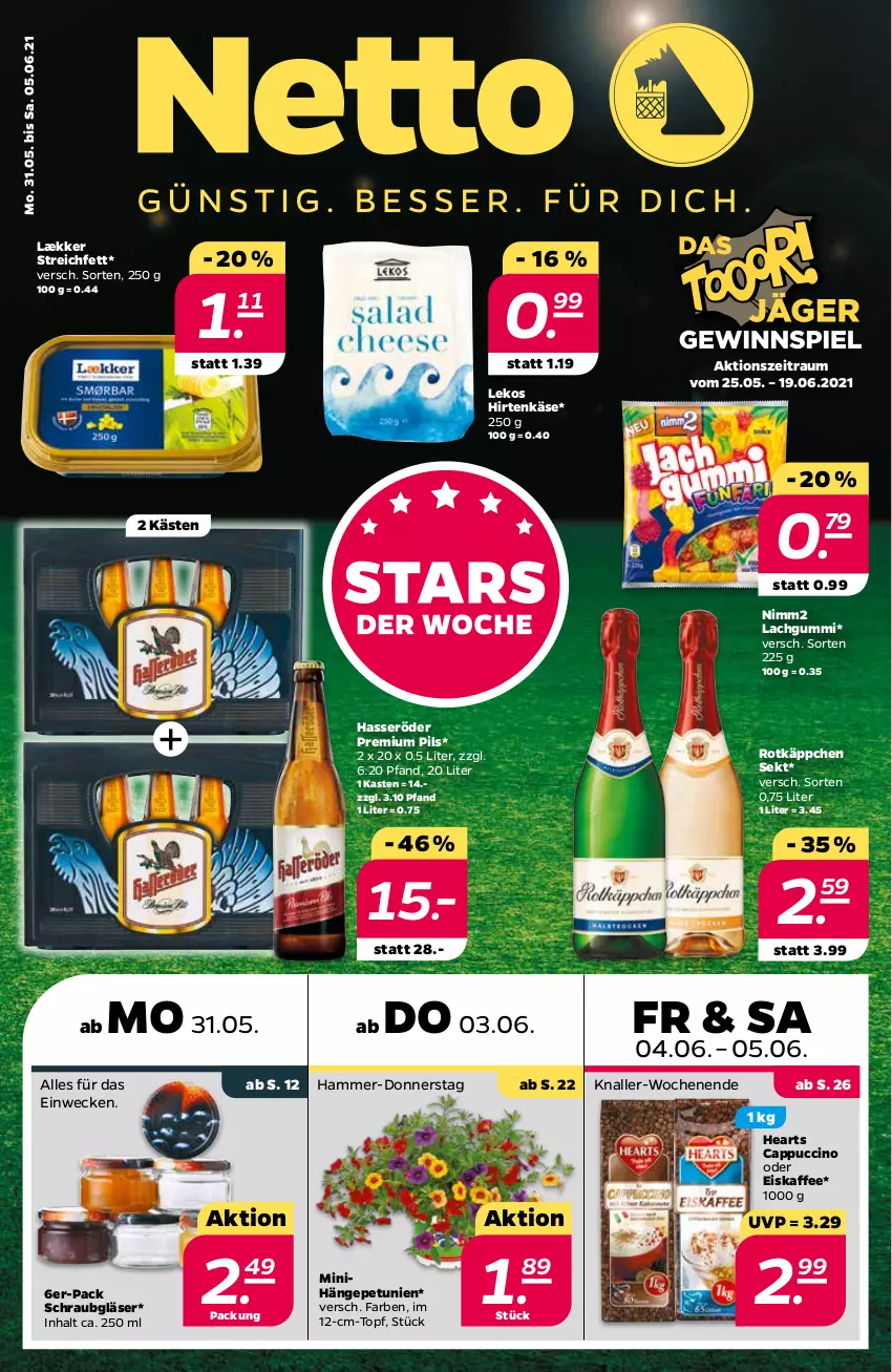 Aktueller Prospekt Netto - Angebote ab Montag - von 31.05 bis 05.06.2021 - strona 1