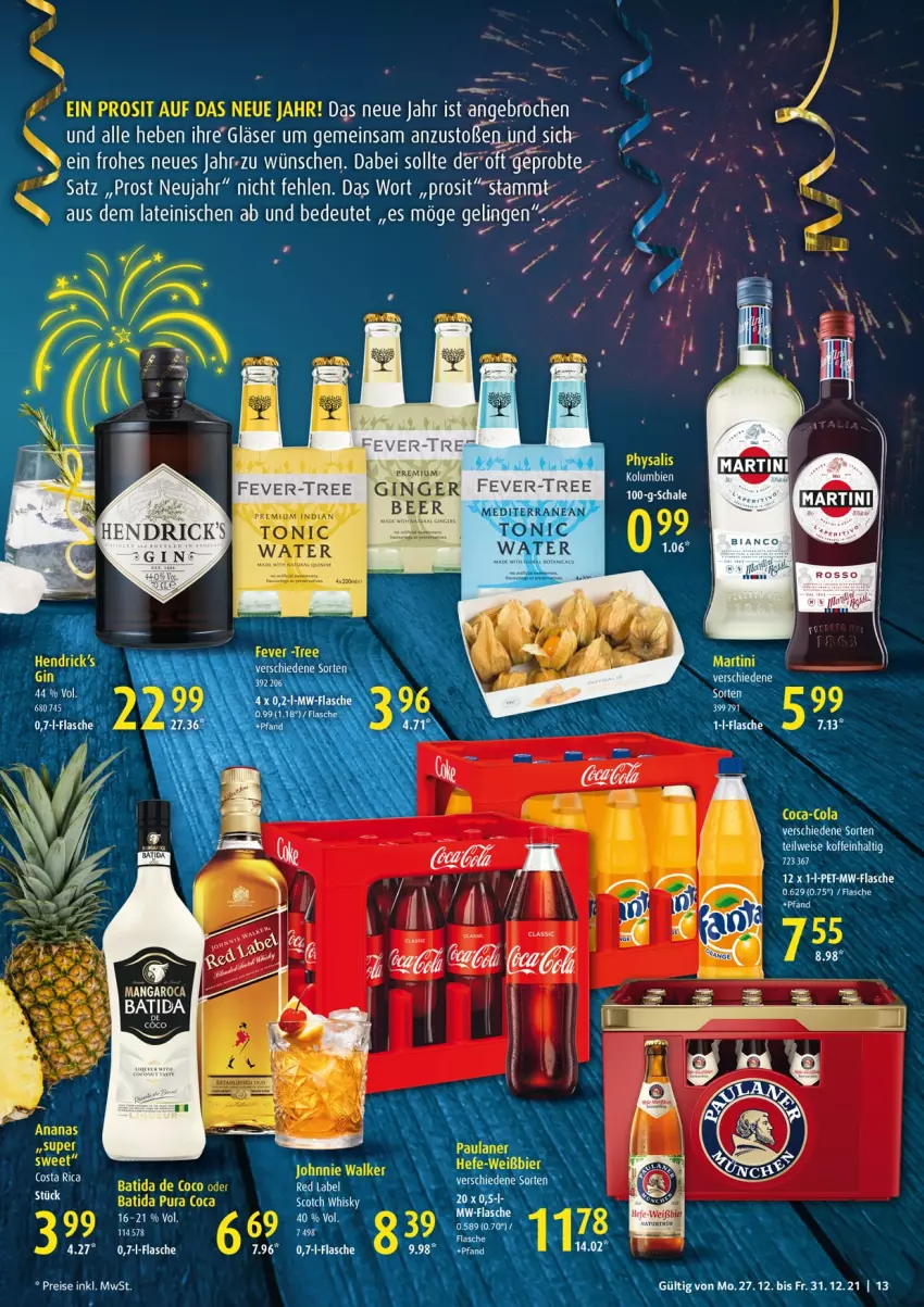 Aktueller Prospekt Selgros - Vorschau:
            Silvester - von 27.12 bis 31.12.2021 - strona 13 - produkty: ente, fever-tree, flasche, Gläser, Ti, tonic, tonic water