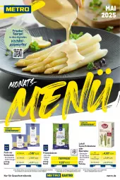 Gazetka promocyjna Metro - Monats-Menü - Gazetka - ważna od 31.05 do 31.05.2025 - strona 1 - produkty: beutel, bohne, bohnen, eis, hartweizen, hollandaise, küche, Küchen, lukull, Metro, pasta, prinzessbohnen, Rauch, reis, sauce, sauce hollandaise, Ti, tiefpreis