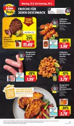 Gazetka promocyjna Lidl - Aktionsprospekt - Gazetka - ważna od 20.05 do 20.05.2023 - strona 19 - produkty: bratwurst, brot, eis, elle, garnelen, Geflügel, grill, grobe bratwurst, mac, medaillons, Meister, minutenschnitzel, reis, rezept, rezepte, rind, rinder, Rindersteak, schnitzel, steak, Ti, wurst