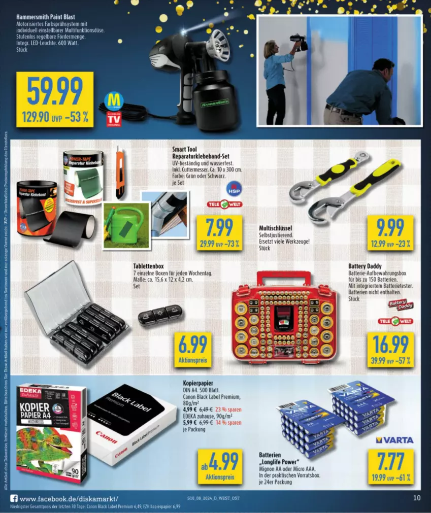 Aktueller Prospekt Diska - von 19.02 bis 24.02.2024 - strona 12 - produkty: aktionspreis, aufbewahrungsbox, batterie, batterien, Beba, black label, canon, deka, din a4, eis, kopierpapier, lack, LED-Leuchte, Leuchte, longlife, messer, papier, reis, Stier, tablet, tablett, Tablette, tee, Ti, Tiere, tisch, wasser, werkzeug, werkzeuge