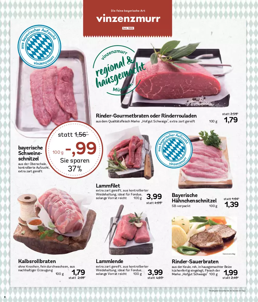 Aktueller Prospekt Aez - Prospekte - von 27.12 bis 30.12.2023 - strona 6 - produkty: auer, braten, eis, fleisch, Fondue, Hähnchenschnitzel, hofgut, küche, Küchen, lamm, Lammlende, mac, reis, rind, rinder, Rinderroulade, rinderrouladen, rollbraten, rouladen, Schal, Schale, schnitzel, schwein, schweine, schweineschnitzel, Ti, trolli, wein, weine, ZTE