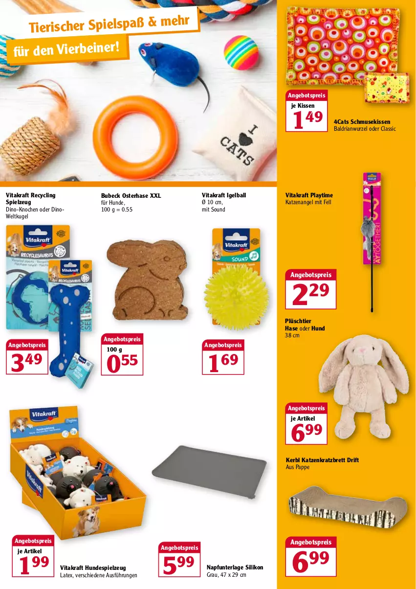 Aktueller Prospekt Globus - Prospekte - von 28.03 bis 02.04.2022 - strona 2 - produkty: angebot, angebotspreis, ball, Clin, eis, kissen, kraft, Kugel, Plüsch, reis, Ria, spielzeug, Ti, vita, vitakraft