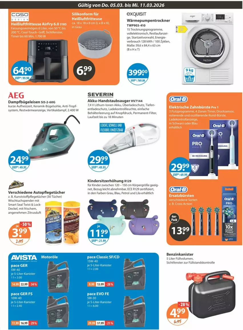 Aktueller Prospekt Vmarkt - Prospekte - von 05.03 bis 11.03.2026 - strona 13 - produkty: akku, akku-handstaubsauger, auto, Behälter, benzinkanister, bügel, Bügeleisen, dampfbügeleisen, decke, Deckel, eis, Elektro, fenster, handstaubsauger, Kinder, Kindersitz, Leuchte, Rauch, severin, Sitzerhöhung, staubsauger, Ti, topf, Trockner, tuc, tücher, wärmepumpentrockner