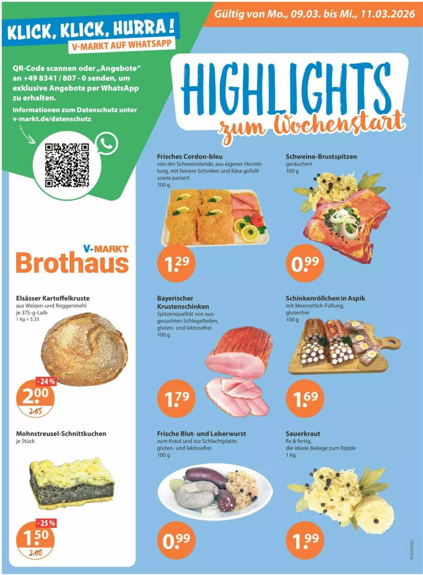 Aktueller Prospekt Vmarkt - Prospekte - von 05.03 bis 11.03.2026 - strona 18 - produkty: angebot, angebote, brot, kartoffel, kuchen, mehl, Ti