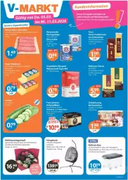 Gazetka promocyjna Vmarkt - Prospekte - Gazetka - ważna od 11.03 do 11.03.2026 - strona 1 - produkty: auer, Bau, Bauer, bestpreis, decke, Deckel, dip, eier, eis, gurke, gurken, Käse, korb, Kraut, mehl, milch, reis, rind, Roller, rosen, Rosenstrauß, rouladen, Schal, Schale, schnitten, schnittkäse, ssd, Ti, tisch, weizenmehl