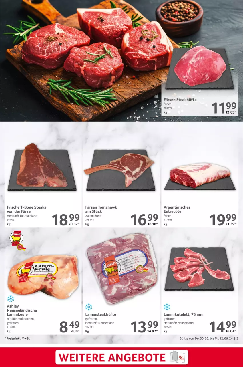 Aktueller Prospekt Selgros - Gastronomie - von 30.05 bis 12.06.2024 - strona 3 - produkty: Brei, eis, Elan, kotelett, lamm, lammkeule, lammkotelett, reis, steak, steakhüfte, steaks, T-Bone Steak, Ti