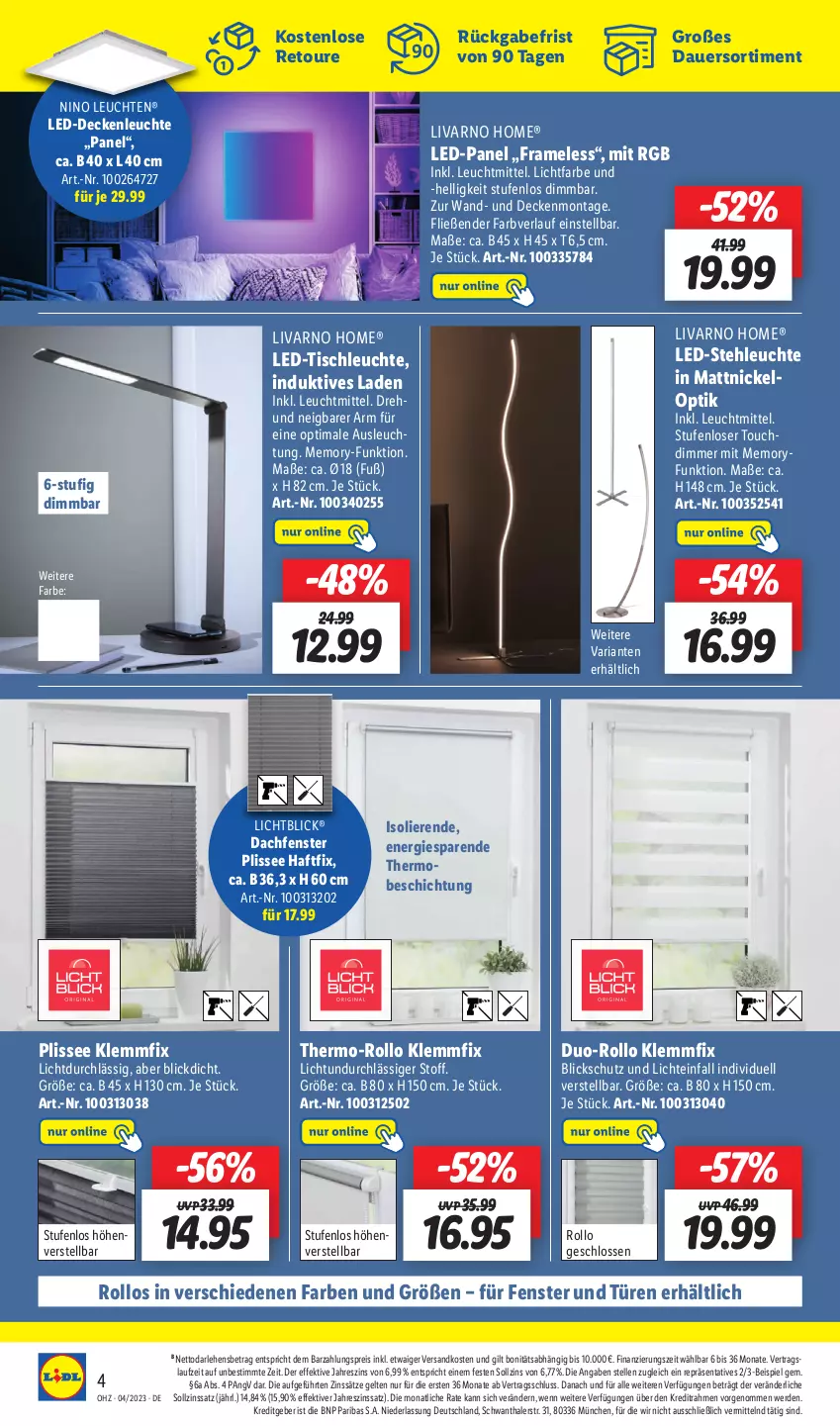 Aktueller Prospekt Lidl - Wochen-Highlights im Onlineshop - von 23.01 bis 29.01.2023 - strona 8 - produkty: auer, decke, deckenleuchte, dimmer, eis, elle, erde, fenster, Fenster und Türen, led-deckenleuchte, led-stehleuchte, led-tischleuchte, Leuchte, leuchten, leuchtmittel, ndk, reis, Ria, stehleuchte, thermo-rollo, Ti, tisch, tischleuchte