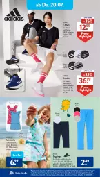 Gazetka promocyjna AldiSud - NÄCHSTE WOCHE - Gazetka - ważna od 22.07 do 22.07.2023 - strona 24 - produkty: Adidas, alle artikel ohne dekoration, Bau, baumwolle, dekoration, dell, disney, eis, elle, gin, jumpsuit, Kinder, kleid, Kleidung, leggings, Mode, reis, shirt, sneaker, spider-man, T-Shirt, Ti, wolle, ZTE