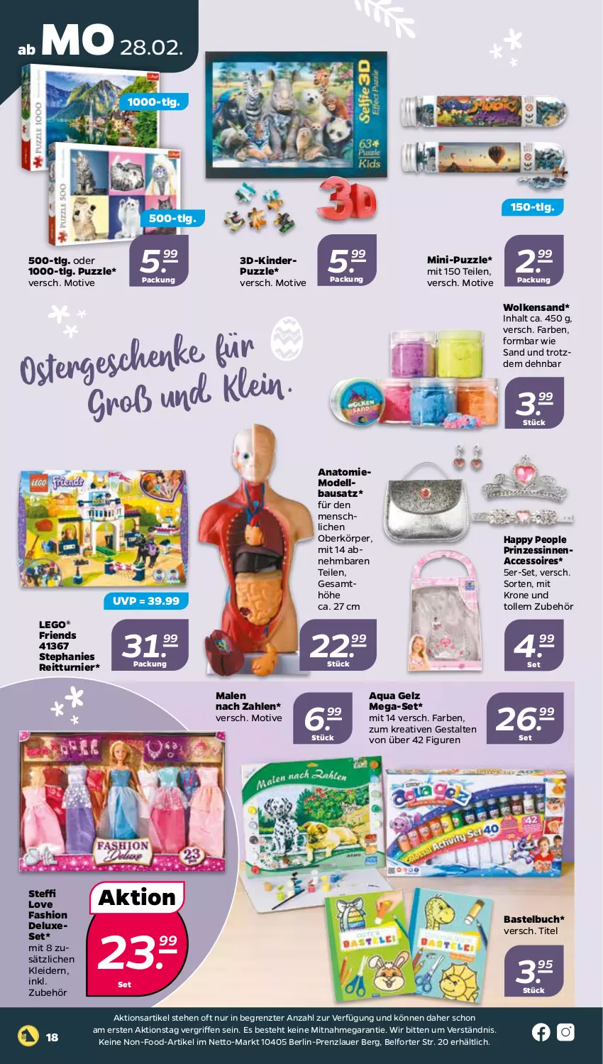 Aktueller Prospekt Netto - Angebote ab Montag - von 28.02 bis 05.03.2022 - strona 19 - produkty: ACC, accessoires, aqua, auer, Bau, buch, dell, Kinder, kleid, kleider, krone, LEGO®, LG, Mode, Puzzle, Ti, ZTE