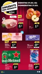 Gazetka promocyjna Netto - Angebote ab Montag - Gazetka - ważna od 05.03 do 05.03.2022 - strona 5 - produkty: apfel, Apfeltasche, bier, blätterteig, braten, Cillit, cillit bang, eis, fleisch, Fleischerei, heineken, krustenbraten, milka, Schere, schoko, schokolade, schwein, schweine, tafelschokolade, Tasche, taschen, Ti, wein, weine