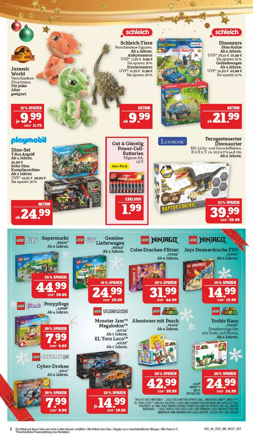 Aktueller Prospekt Marktkauf - Prospekt - von 27.11 bis 03.12.2022 - strona 2 - produkty: Drohne, duplo, eis, elle, ente, Intel, Jura, monster, ninjago, nintendo, Plüsch, reis, rel, rwe, Schleich, Sport, tee, teller, Ti, Tiere, Yo