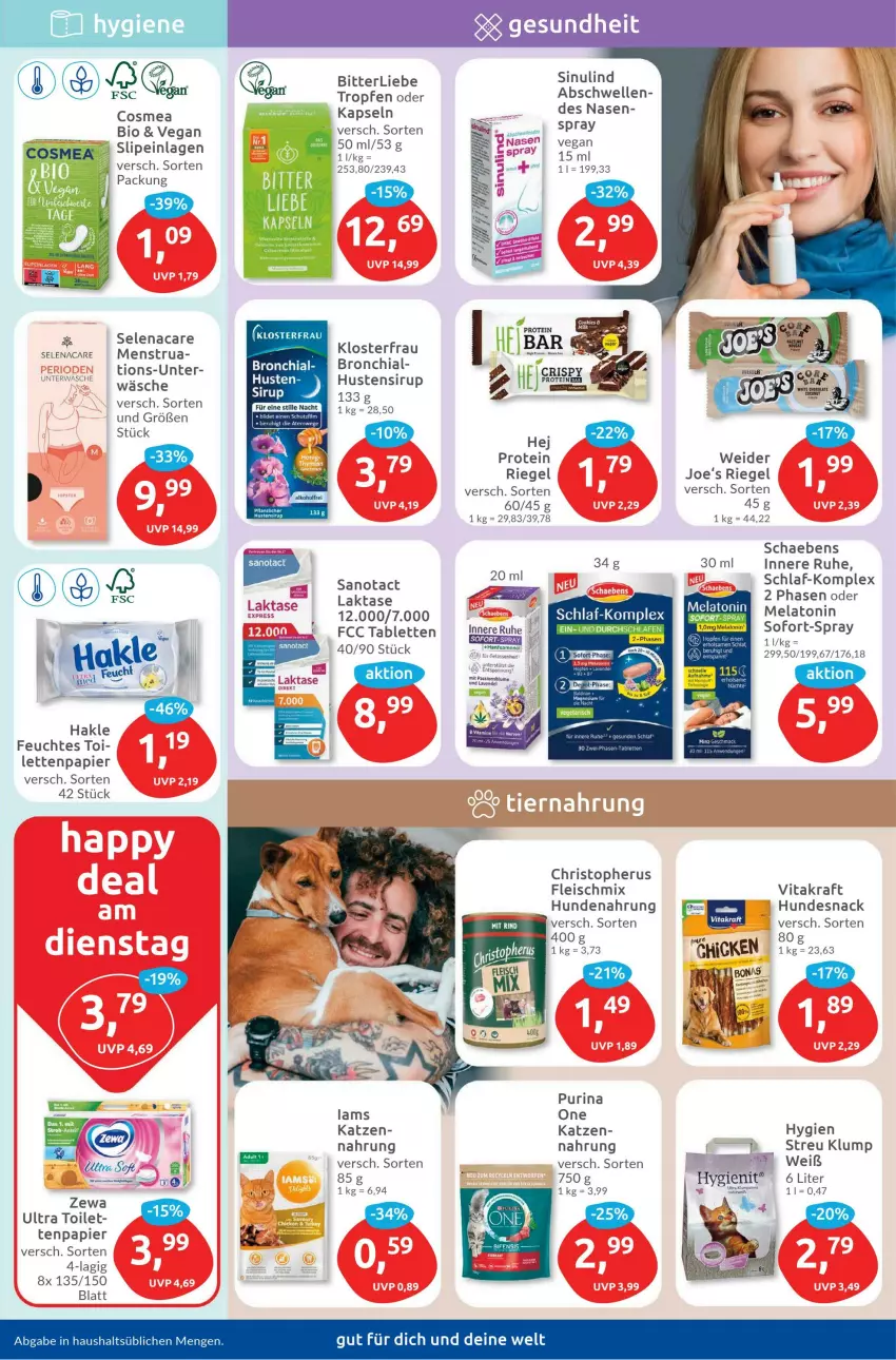 Aktueller Prospekt Budni - Prospekte - von 27.11 bis 02.12.2023 - strona 5 - produkty: bio, blume, chia, cosmea, eis, elle, fleisch, hakle, hundenahrung, hundesnack, kraft, lavendel, papier, purina, riegel, Schaebens, sirup, slip, slipeinlagen, snack, tablet, tablett, Tablette, Ti, Unterwäsche, vita, vitakraft, wolle, zewa, ZTE