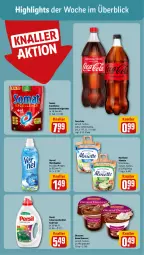 Gazetka promocyjna Rewe - Prospekte - Gazetka - ważna od 22.07 do 22.07.2023 - strona 2 - produkty: almette, Becher, coca-cola, cola, colorwaschmittel, dessert, ehrmann, Ehrmann Grand Dessert, elle, frischkäse, geschirr, hochland, Käse, kraft, Mett, persil, reiniger, somat, Ti, vernel, waschmittel, weichspüler