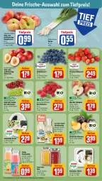 Gazetka promocyjna Rewe - Prospekte - Gazetka - ważna od 22.07 do 22.07.2023 - strona 4 - produkty: beere, beeren, bio, dressing, eis, elle, erdbeere, erdbeeren, fleisch, heidelbeere, heidelbeeren, himbeer, himbeere, himbeeren, kokos, kokosnuss, Nektar, nektarinen, nuss, pfirsich, pfirsiche, pflaume, pflaumen, plattpfirsiche, reis, saft, salat, salatdressing, Schal, Schale, smoothie, tafeläpfel, tafeltrauben, Ti, tiefpreis, trauben, true fruits