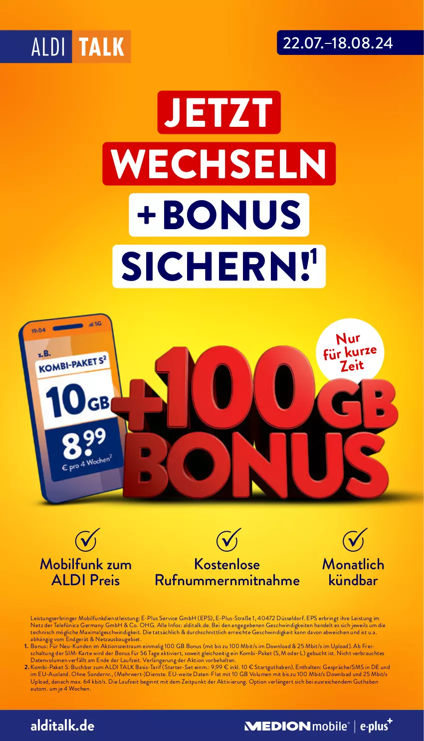 Aktueller Prospekt Aldi Nord - Von Montag - von 22.07 bis 27.07.2024 - strona 39 - produkty: aldi, aldi talk, auto, Bau, buch, eis, Germ, gin, LG, Rauch, reis, ring, rwe, Schal, sim, Ti, usb