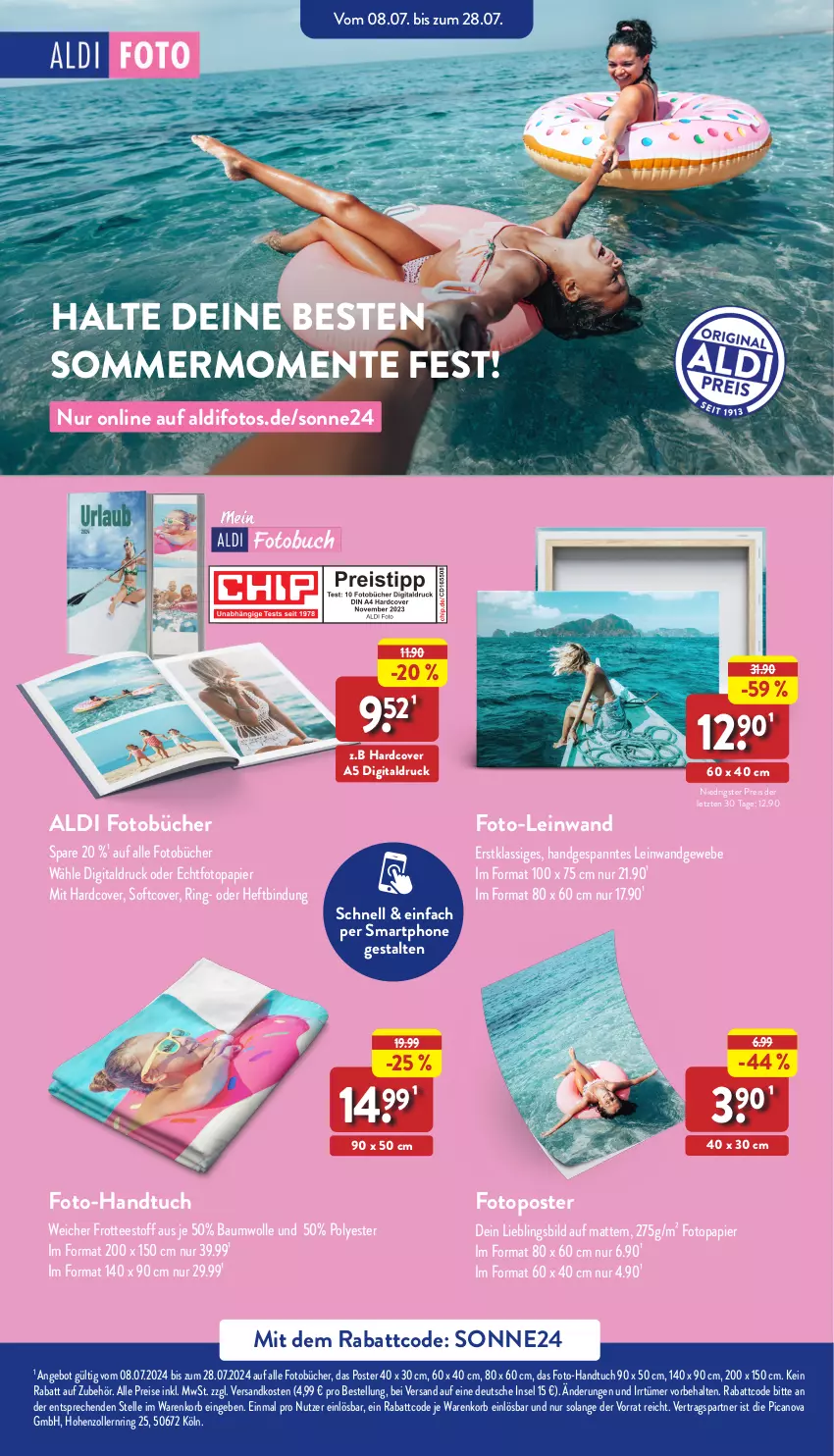 Aktueller Prospekt Aldi Nord - Von Montag - von 22.07 bis 27.07.2024 - strona 40 - produkty: aldi, angebot, Bau, baumwolle, eis, elle, ente, handtuch, korb, ndk, papier, reis, ring, smartphone, tee, Ti, tuc, wolle, ZTE