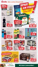 Gazetka promocyjna Famila - Prospekte - Gazetka - ważna od 01.10 do 01.10.2022 - strona 22 - produkty: Afri Cola, Alwa, Astra, bitburger, bitburger pils, burger, chips, cola, eis, eistee, flasche, gin, grevensteiner, ice tea, küstengold, lebensmittel, mineralwasser, Nektar, pfanne, Pfanner, pils, pilsener, reis, robby, säfte, sekt, steiner, tee, Ti, warsteiner, wasser, ZTE