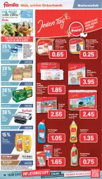 Gazetka promocyjna Famila - Prospekte - Gazetka - ważna od 01.10 do 01.10.2022 - strona 28 - produkty: angebot, angebote, essig, feuchttücher, flasche, folgemilch, gösser, grill, hilcona, hundenahrung, katzennahrung, Kinder, klumpstreu, küche, Küchen, küchenrolle, langnese, LG, milch, pastete, reiniger, rwe, sac, Schal, Schale, spülmittel, Tasche, taschen, taschentücher, Tchibo, tefal, Ti, tücher, wc-reiniger