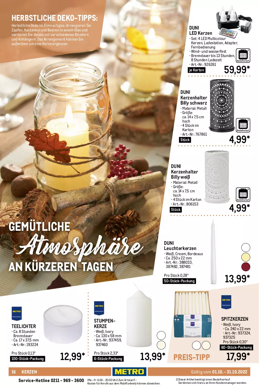 Aktueller Prospekt Metro - Lieferservice Aktuell - von 01.10 bis 31.10.2022 - strona 16 - produkty: adapter, Anhänger, auer, beere, beeren, blume, blumen, champagne, champagner, decke, dekoration, duni, einmachglas, eis, ente, erde, fernbedienung, Holz, kerze, Kerzenhalter, kiwi, leine, Leuchte, lieferservice, mac, Metro, natur, reis, Ria, rwe, Serviette, servietten, tee, Teelicht, teelichte, Ti, uhr, wasser