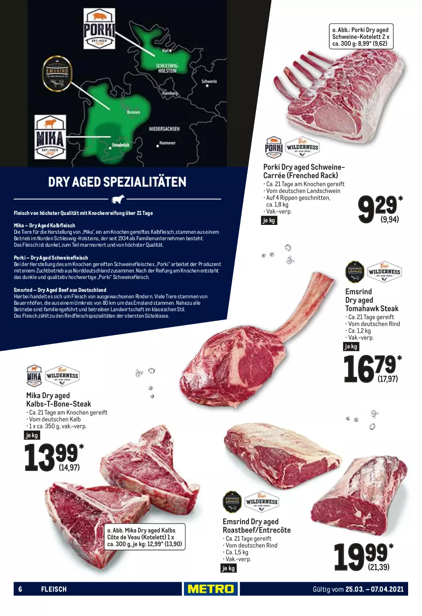 Aktueller Prospekt Metro - GastroJournal - von 25.03 bis 07.04.2021 - strona 6 - produkty: auer, Bau, Bauer, beef, eis, entrecôte, fleisch, Kalbfleisch, kotelett, reis, rind, rinder, rindfleisch, Rippen, roastbeef, schnitten, schwein, schweine, schweinefleisch, Spezi, steak, Ti, Tiere, wein, weine