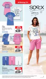 Gazetka promocyjna Lidl - Aktionsprospekt - Gazetka - ważna od 15.04 do 15.04.2023 - strona 15 - produkty: Bau, baumwolle, eis, reine baumwolle, shirt, shorts, Sweatshirt, sweatshorts, T-Shirt, Tasche, taschen, Ti, weck, wolle