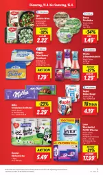 Gazetka promocyjna Lidl - Aktionsprospekt - Gazetka - ważna od 15.04 do 15.04.2023 - strona 9 - produkty: angebot, bresso, butter, duplo, eis, elle, erde, Floralys, frischkäse, iglo, Käse, Kinder, kinder riegel, küche, Küchen, küchentücher, lenor, lenor waschmittel, meggle, milka, milka schokolade, reis, riegel, sauce, saucen, schlemmersauce, schlemmersaucen, schoko, schokolade, Streichzart, teller, Ti, tücher, waschmittel, ZTE