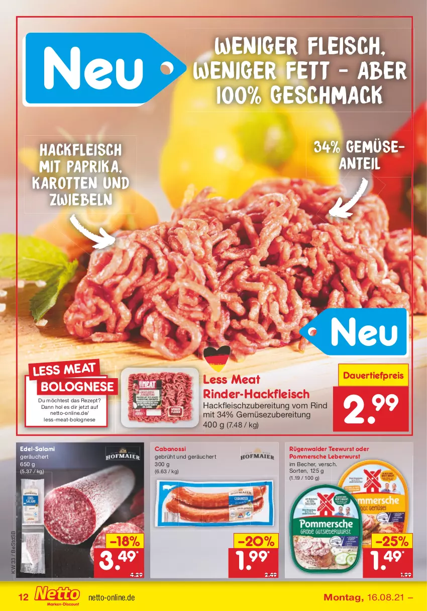 Aktueller Prospekt Netto Marken-Discount - Filial Angebote - von 16.08 bis 21.08.2021 - strona 12