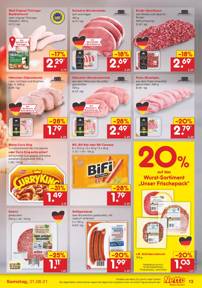 Aktueller Prospekt Netto Marken-Discount - Filial Angebote - von 16.08 bis 21.08.2021 - strona 13