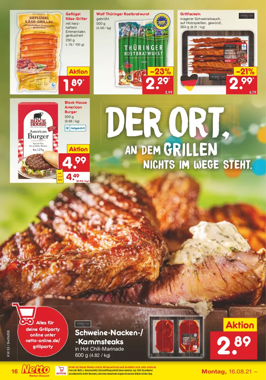 Aktueller Prospekt Netto Marken-Discount - Filial Angebote - von 16.08 bis 21.08.2021 - strona 16