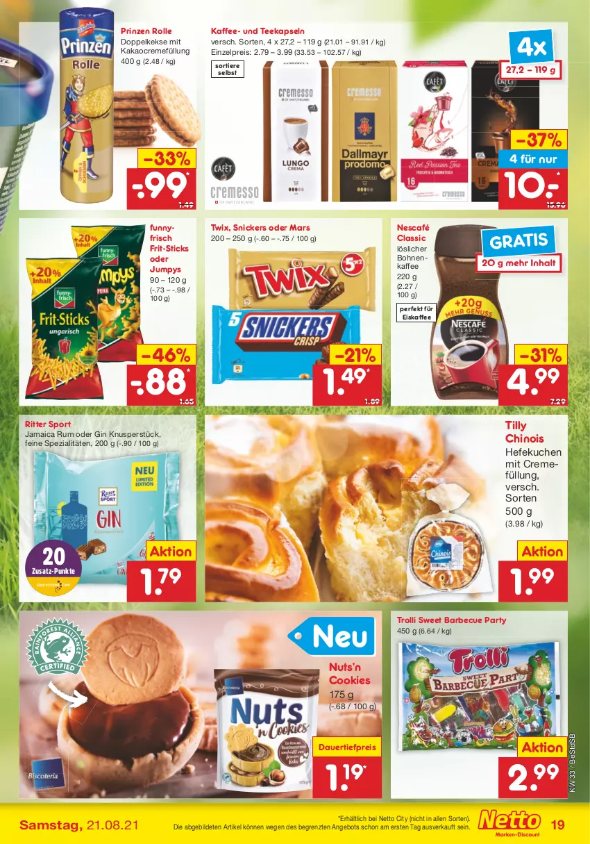 Aktueller Prospekt Netto Marken-Discount - Filial Angebote - von 16.08 bis 21.08.2021 - strona 19