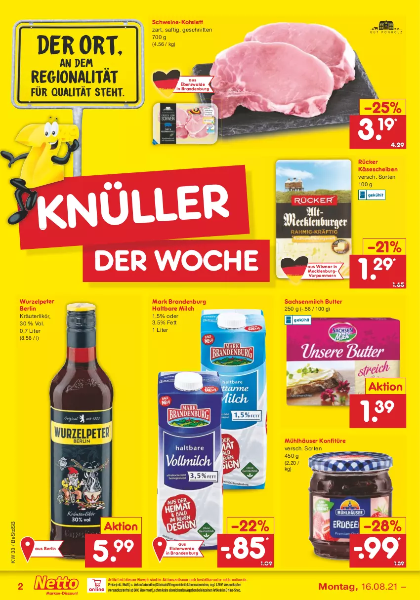 Aktueller Prospekt Netto Marken-Discount - Filial Angebote - von 16.08 bis 21.08.2021 - strona 2