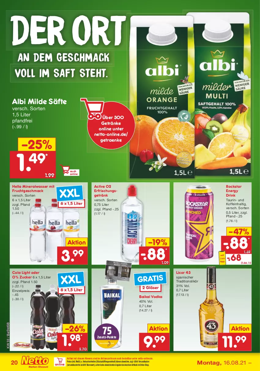 Aktueller Prospekt Netto Marken-Discount - Filial Angebote - von 16.08 bis 21.08.2021 - strona 20