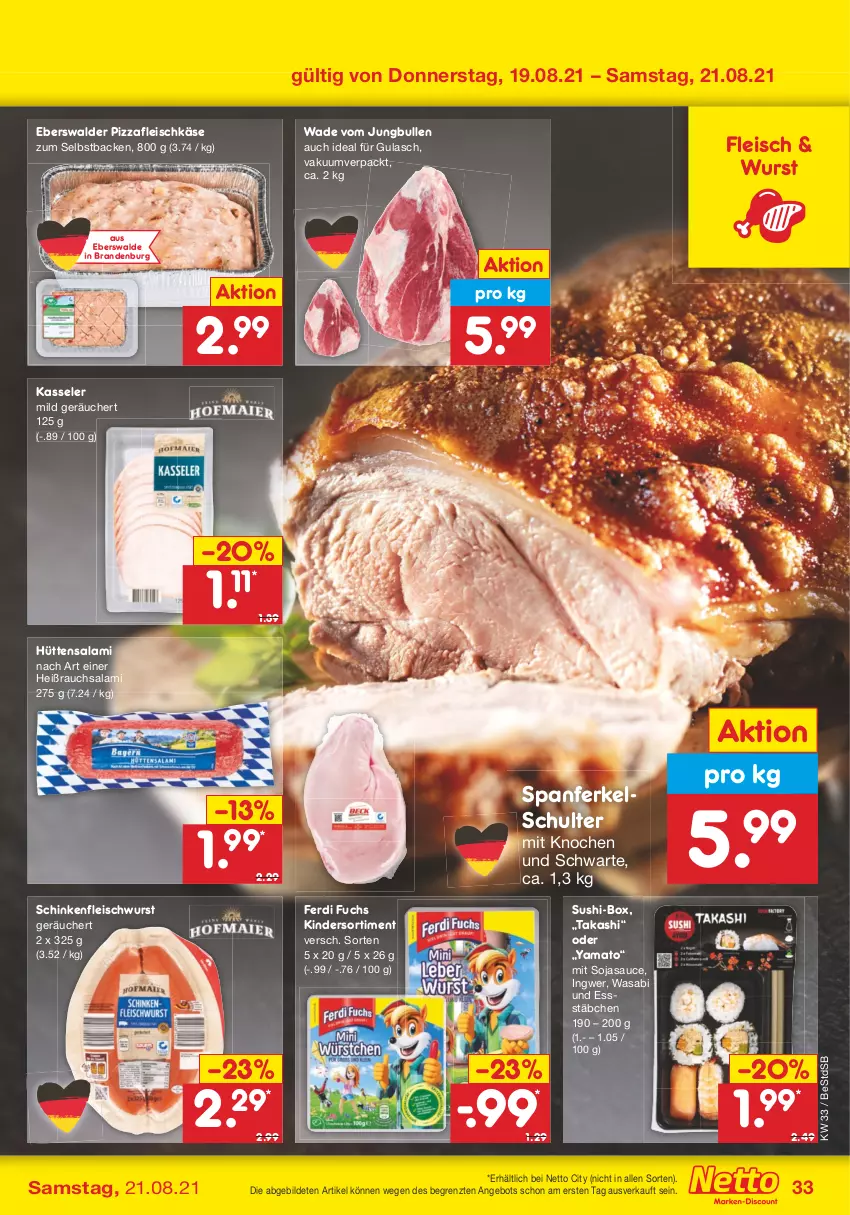 Aktueller Prospekt Netto Marken-Discount - Filial Angebote - von 16.08 bis 21.08.2021 - strona 33