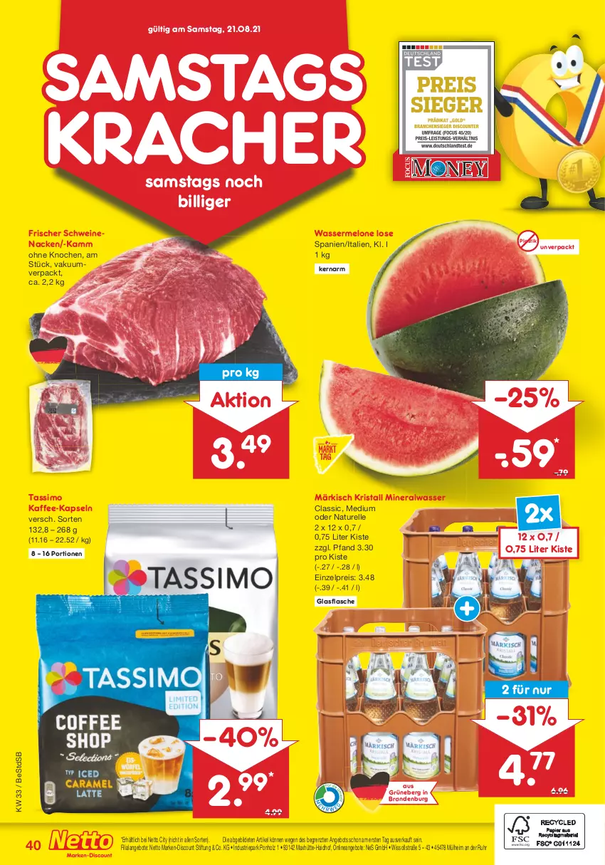 Aktueller Prospekt Netto Marken-Discount - Filial Angebote - von 16.08 bis 21.08.2021 - strona 40