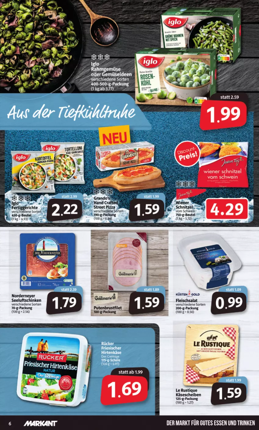 Aktueller Prospekt Markant - Prospekte - von 24.01 bis 29.01.2022 - strona 6 - produkty: gutes essen, hirtenkäse, Käse, käsescheiben, Le Rustique, Schal, Schale, schinken, Seeluftschinken, Ti