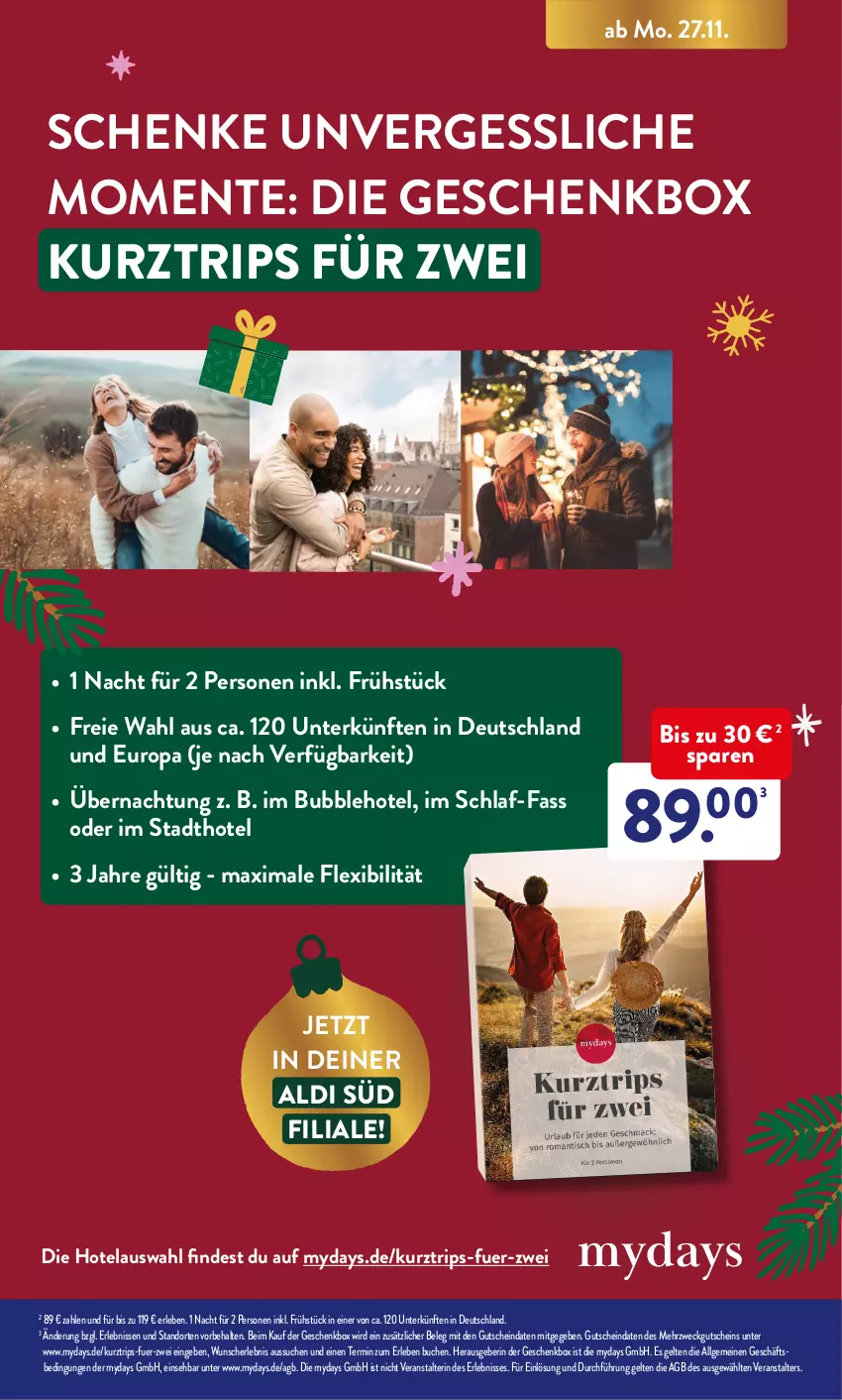 Aktueller Prospekt AldiSud - NÄCHSTE WOCHE - von 11.12 bis 16.12.2023 - strona 32 - produkty: aldi, buch, ente, Geschenkbox, gutschein, LG, mydays, Ti, weck