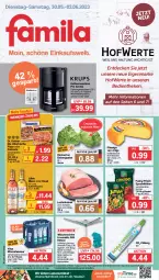 Gazetka promocyjna Famila - Prospekte - Gazetka - ważna od 03.06 do 03.06.2023 - strona 1 - produkty: Alwa, angebot, angebote, aust, auto, beutel, braten, culinaria, decke, die ofenfrische, Dr. Oetker, eis, eisbergsalat, elle, flasche, funny-frisch, glasflasche, holländischer schnittkäse, kaffee, kaffeemaschine, Käse, lachs, Lachsbraten, lebensmittel, leifheit, leine, lillet, mineralwasser, Ofen, pizza, reis, Ria, saft, salat, schnittkäse, schutzhülle, schwein, Spezi, tasse, teller, Ti, vilsa, wäscheschirm, wasser, wein, ZTE