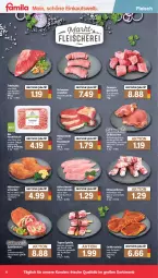 Gazetka promocyjna Famila - Prospekte - Gazetka - ważna od 03.06 do 03.06.2023 - strona 4 - produkty: aprikose, aprikosen, bacon, beef, bio, braten, Datteln, eis, fleisch, gewürz, grill, grillkotelett, gulasch, hackfleisch, hähnchenschenkel, henkel, hirtenkäse, Hirtenröllchen, Käse, kotelett, küche, Küchen, lachs, Mantel, minutensteaks, natur, pflaume, pflaumen, rind, roastbeef, rouladen, rum, rumpsteak, schenkel, schwein, schwein und rind, schweine, Schweinelachs, steak, steaks, tafelspitz, Tapas, Tasche, taschen, Ti, tomate, tomaten, wein, weine