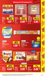 Gazetka promocyjna Lidl - Aktionsprospekt - Gazetka - ważna od 17.02 do 17.02.2024 - strona 23 - produkty: angebot, bacon, Bona, coupon, dulano, duplo, eis, elle, keks, kekse, Kinder, kinder country, lyoner, Milbona, pizza, Pizzateig, preisvorteil, quark, reis, Ria, Sondey, speisequark, teller, Ti, truthahn, Yo, ZTE