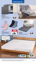 Gazetka promocyjna Lidl - Aktionsprospekt - Gazetka - ważna od 17.02 do 17.02.2024 - strona 41 - produkty: Bau, baumwolle, decke, eis, esmara, Kuschelsocken, matratze, matratzen, reis, schnitten, socken, tagesdecke, Ti, weck, wolle, ZTE