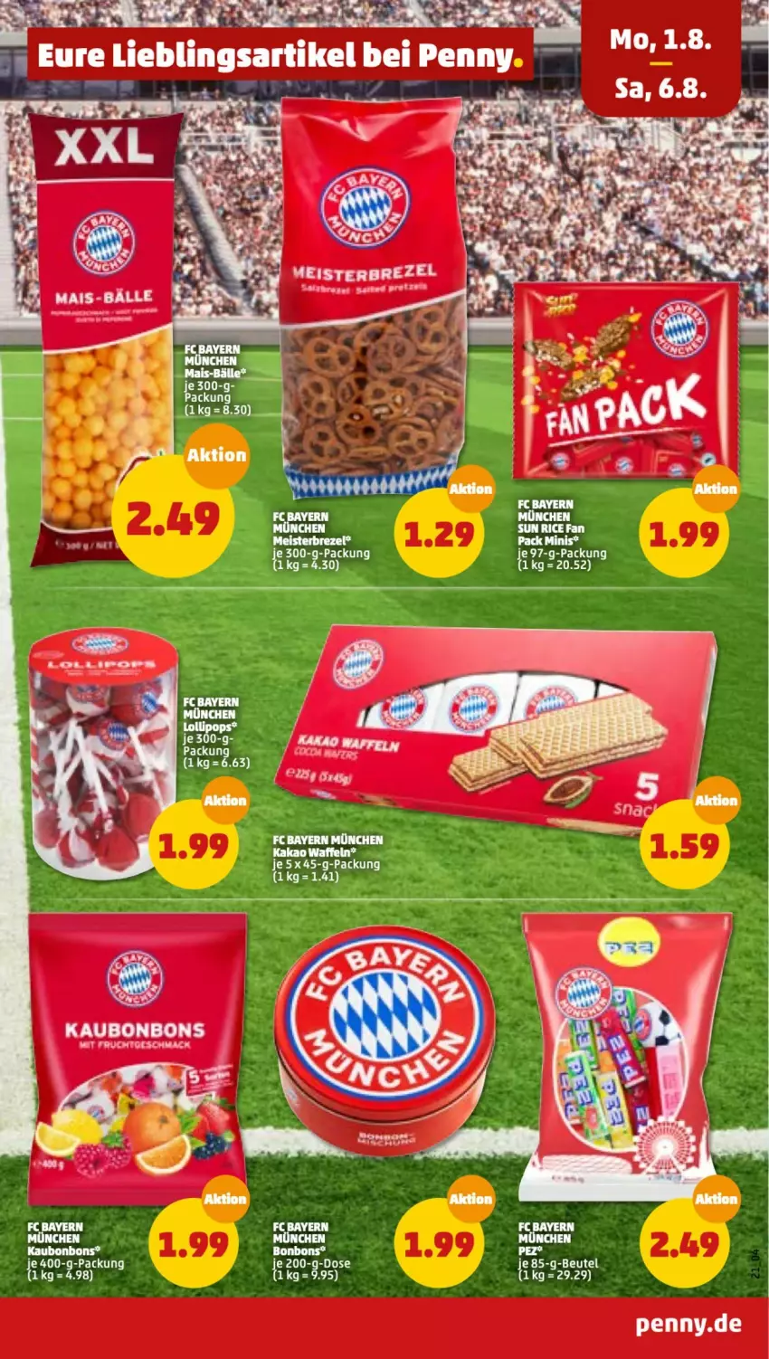 Aktueller Prospekt Penny - Prospekte - von 01.08 bis 06.08.2022 - strona 21 - produkty: bonbons, brezel, eis, kakao, Meister, Ti, waffeln