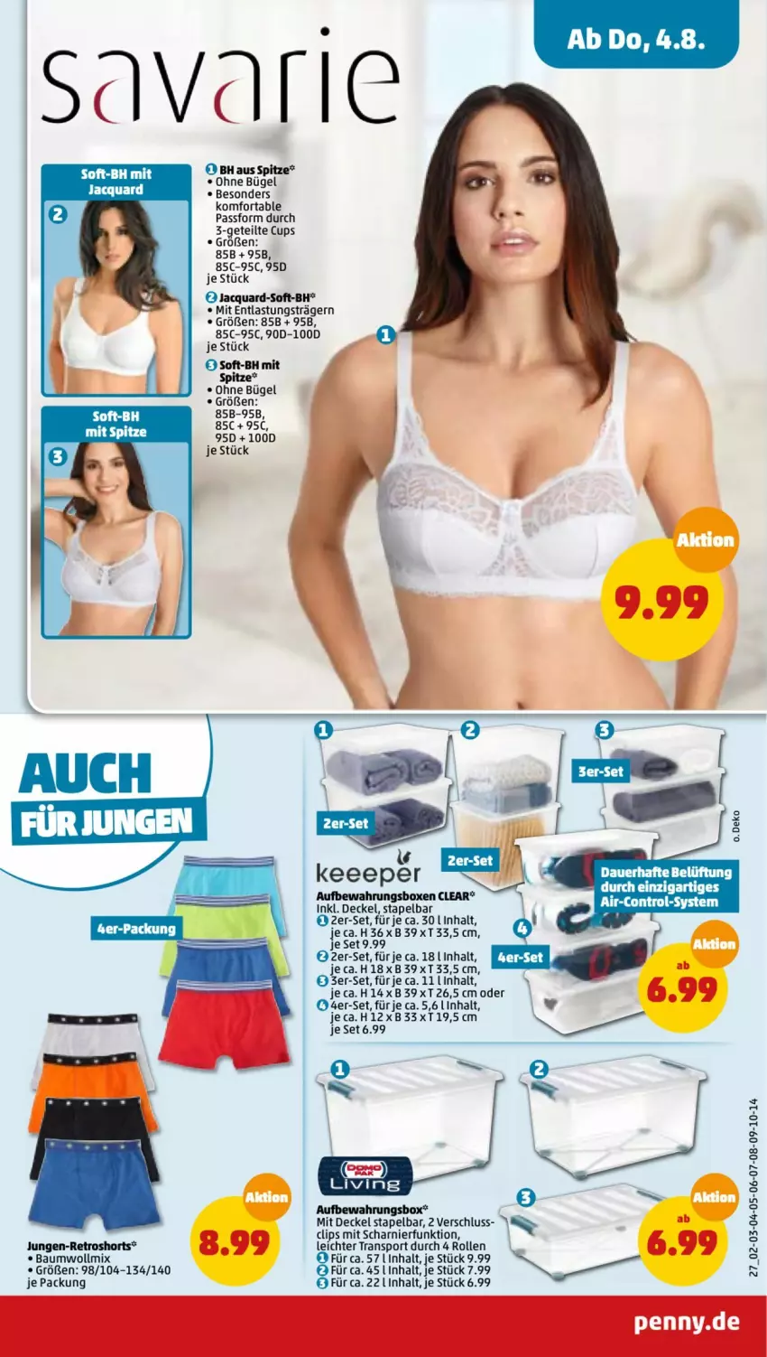 Aktueller Prospekt Penny - Prospekte - von 01.08 bis 06.08.2022 - strona 27 - produkty: auer, aufbewahrungsbox, Bau, bügel, decke, Deckel, retroshorts, shorts, Sport, Ti