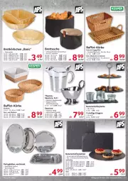 Gazetka promocyjna Selgros - Gastrokatalog - Gazetka - ważna od 31.01 do 31.01.2023 - strona 15 - produkty: brot, Brotkorb, edelstahl, eis, Etagere, henkel, korb, Körbchen, kunststoffgeflecht, latte, LG, natur, obst, quad, Tasche, Ti, tisch, tragegriff, wasser
