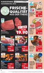 Gazetka promocyjna Kaufland - Prospekt - Gazetka - ważna od 26.06 do 26.06.2024 - strona 14 - produkty: angebot, bacon, Bau, bauchscheiben, beef, braten, burger, cevapcici, champignon, champignons, deo, eis, elle, feinschmecker, fleisch, geschnetzeltes, gulasch, hackfleisch, hüftsteak, jungbullen, Käse, küche, purland, rind, rinder, rinderhackfleisch, rindfleisch, Schmelzkäse, schwein, schwein und rind, schweine, schweinenacken, schweinerücken, steak, Ti, vom schwein und rind, wein, weine, Weste, würfel, Zelt, ZTE