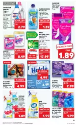 Gazetka promocyjna Kaufland - Prospekt - Gazetka - ważna od 26.06 do 26.06.2024 - strona 27 - produkty: Alwa, Always, angebot, angebote, ariel, Bad, biff, carefree, Cillit, cillit bang, Clin, colorwaschmittel, Discreet, eis, elle, fleckentferner, Glasreiniger, hakle, hakle toilettenpapier, hygienespüler, küche, Küchen, küchentücher, Kuschelweich, oxi action, papier, pilze, Pods, reiniger, sagrotan, sidolin, slip, slipeinlagen, Spezi, Ti, toilettenpapier, tücher, vanish, vanish oxi action, waschmittel, weichspüler, zitrone