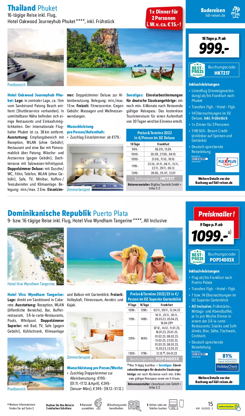 Aktueller Prospekt Lidl - Monatliche Reise-Highlights - von 30.04 bis 25.06.2022 - strona 15 - produkty: Bad, ball, bier, buch, cocktail, cocktails, drink, drinks, dusche, eis, ente, Garten, getränk, getränke, inklusivleistungen, kaffee, Kajak, kühlschrank, LG, mab, pool, pril, rama, reis, reiseveranstalter, rezept, säfte, salz, Schrank, schwein, snack, snacks, tee, telefon, Ti, tisch, wasser, wein, Whirlpool, zimmerbeispiel