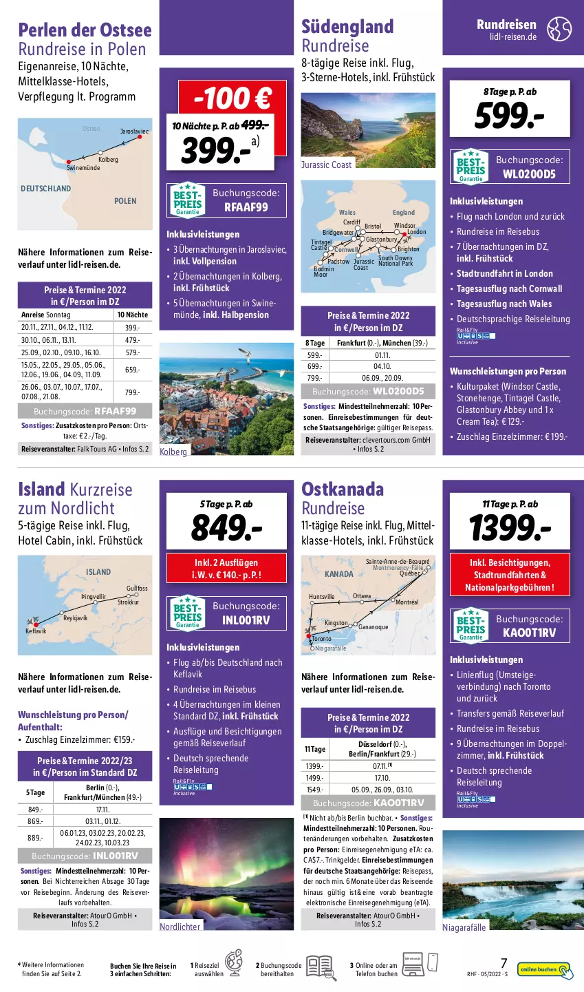 Aktueller Prospekt Lidl - Monatliche Reise-Highlights - von 30.04 bis 25.06.2022 - strona 7 - produkty: axe, buch, deutschsprachige reiseleitung, eis, Elektro, gin, inklusivleistungen, Jura, Kingston, leine, perlen, reis, reiseveranstalter, reiseverlauf, telefon, Ti